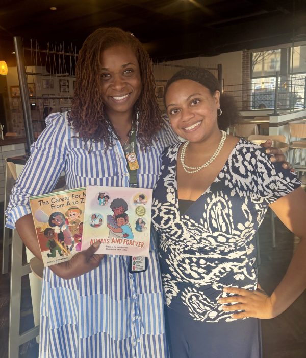 Reader holding Always and Forever book with Dr. Dana Edwards