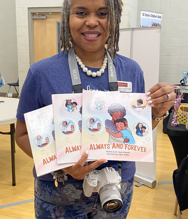 Reader holding Always and Forever book